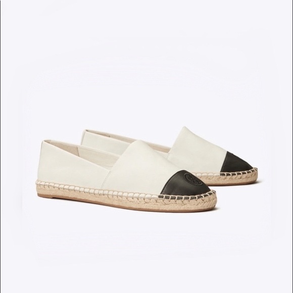 Tory Burch Shoes - Tory Burch Color Block Flat Espadrille New Ivory